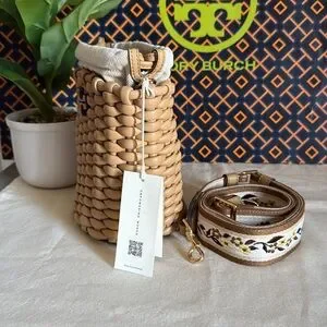 Tory Burch | Bags | Nwt Tory Burch Emerson Woven Mini Beige